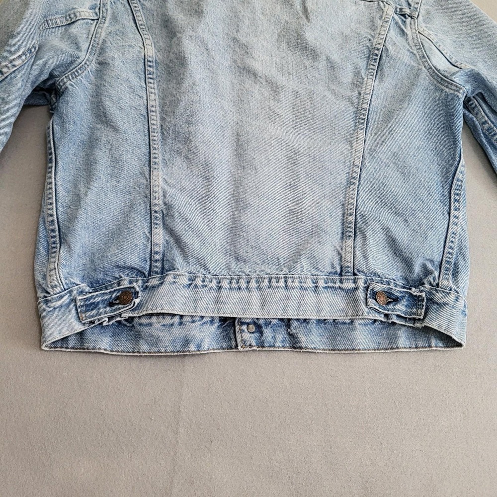 VTG Levi's Denim Blue Jean Trucker Jacket Made In USA Distressed Thrashed - Picture 8 of 13